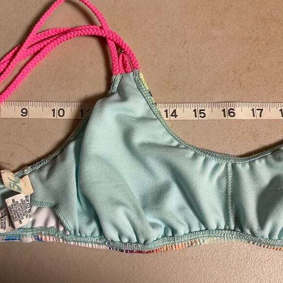 Hobie surfer ocean printed Y2K Bikini swim top Medium - Picture 11 of 11